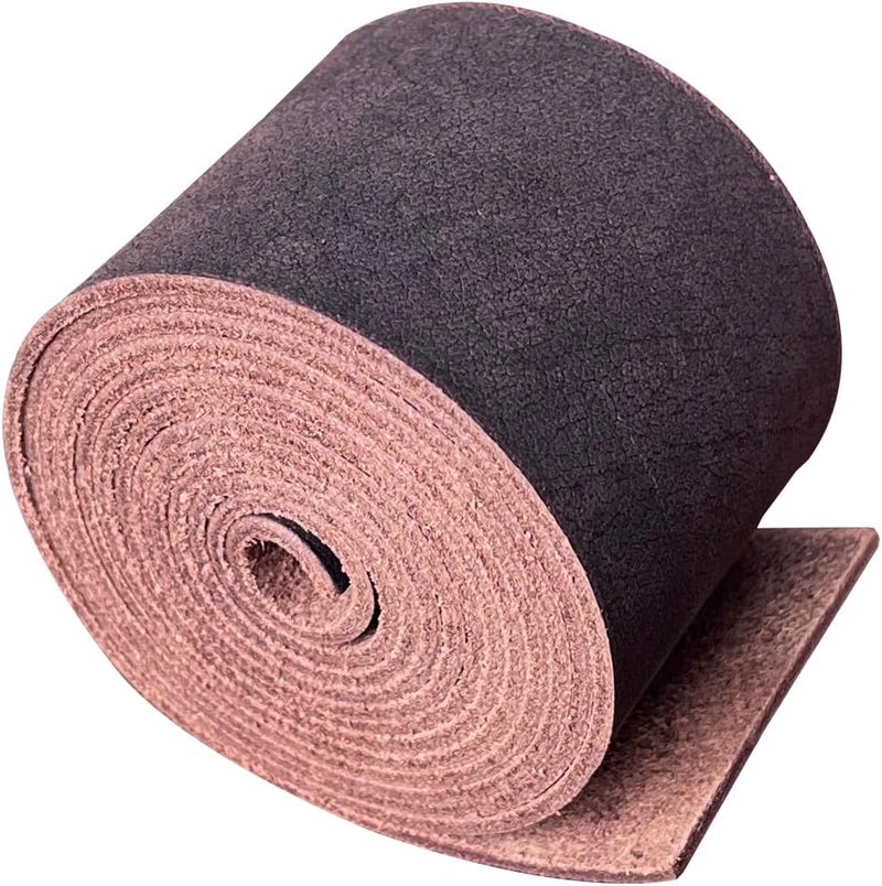 Fan&Ran Genuine Leather Strip 2 Inch Wide 64 Inches Long for DIY Craft Projects, 1.8-2mm Thick, Coffee Brown - Image 3